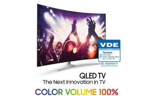 Yüzde 100 renk hacmi onaylanan ilk televizyon