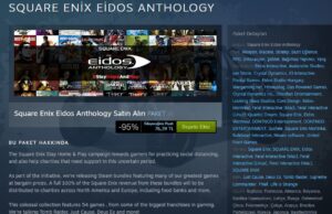 1500 TL’ye Satılan 54 Oyun % 95 İndirimle 76 TL’ye Düştü! Hepsi Kaliteli Square Enix Paketi. Kaçırma…