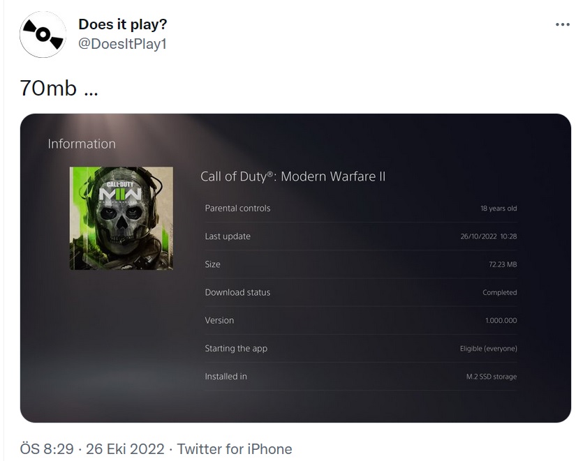Call of Duty Modern Warfare 2 CD'sinin İçinde Ne Var?