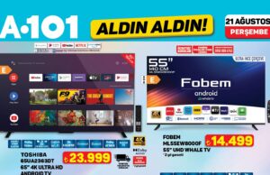 A101’de 21 Ağustos’ta Mobilite, Elektronik ve Ev Ürünleri Satışta A101 21 Ağustos