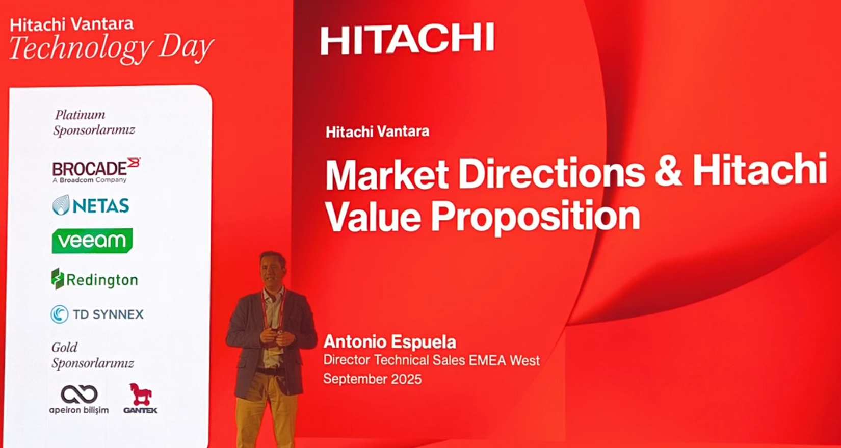 Hitachi Vantara EMEA Batı Bölgesi Teknik Satış Direktörü Antonio Espuela