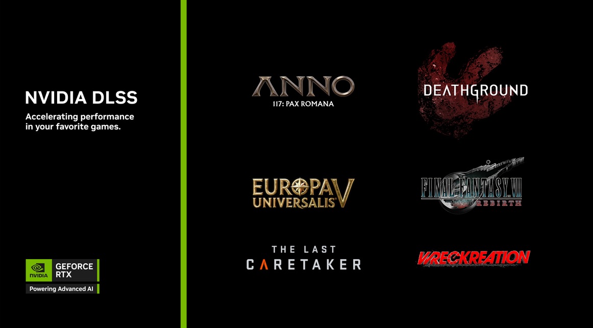Final Fantasy VII Rebirth ve Deathground için DLSS 4 Güncellemesi