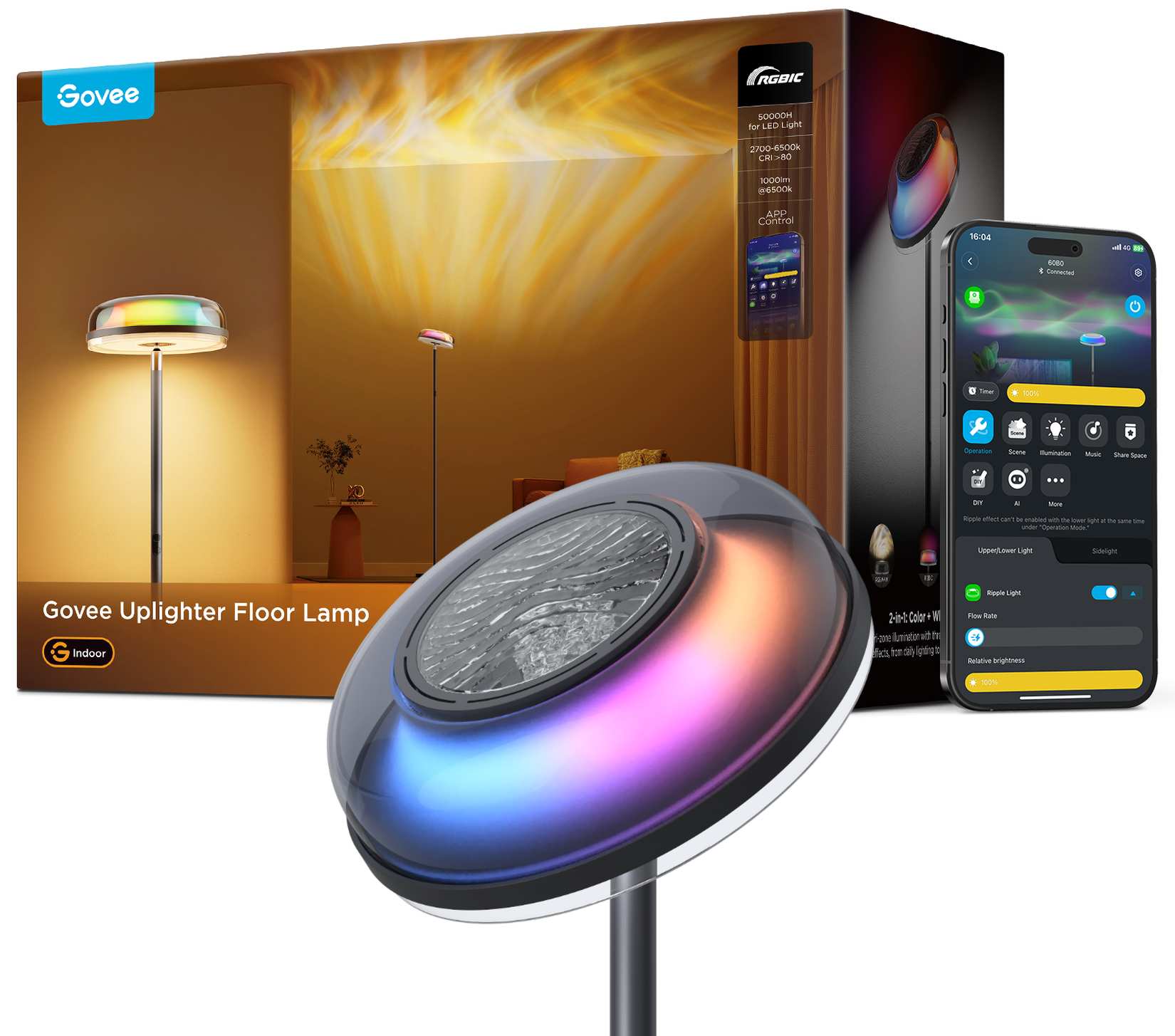 Govee Uplighter Köşe Lambası Govee akıllı aydınlatma