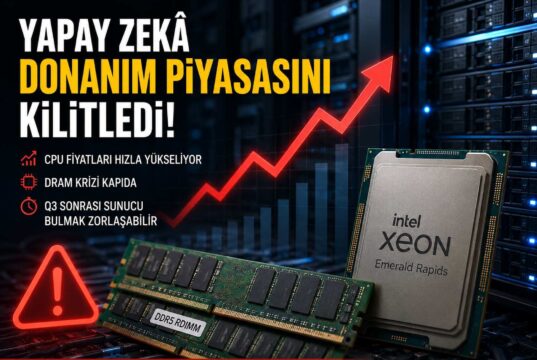 Yapay Zekâ Sunucu Pazarını Kilitledi: CPU ve DRAM Fiyatlarında Yeni Kriz Kapıda CPU fiyat artışı