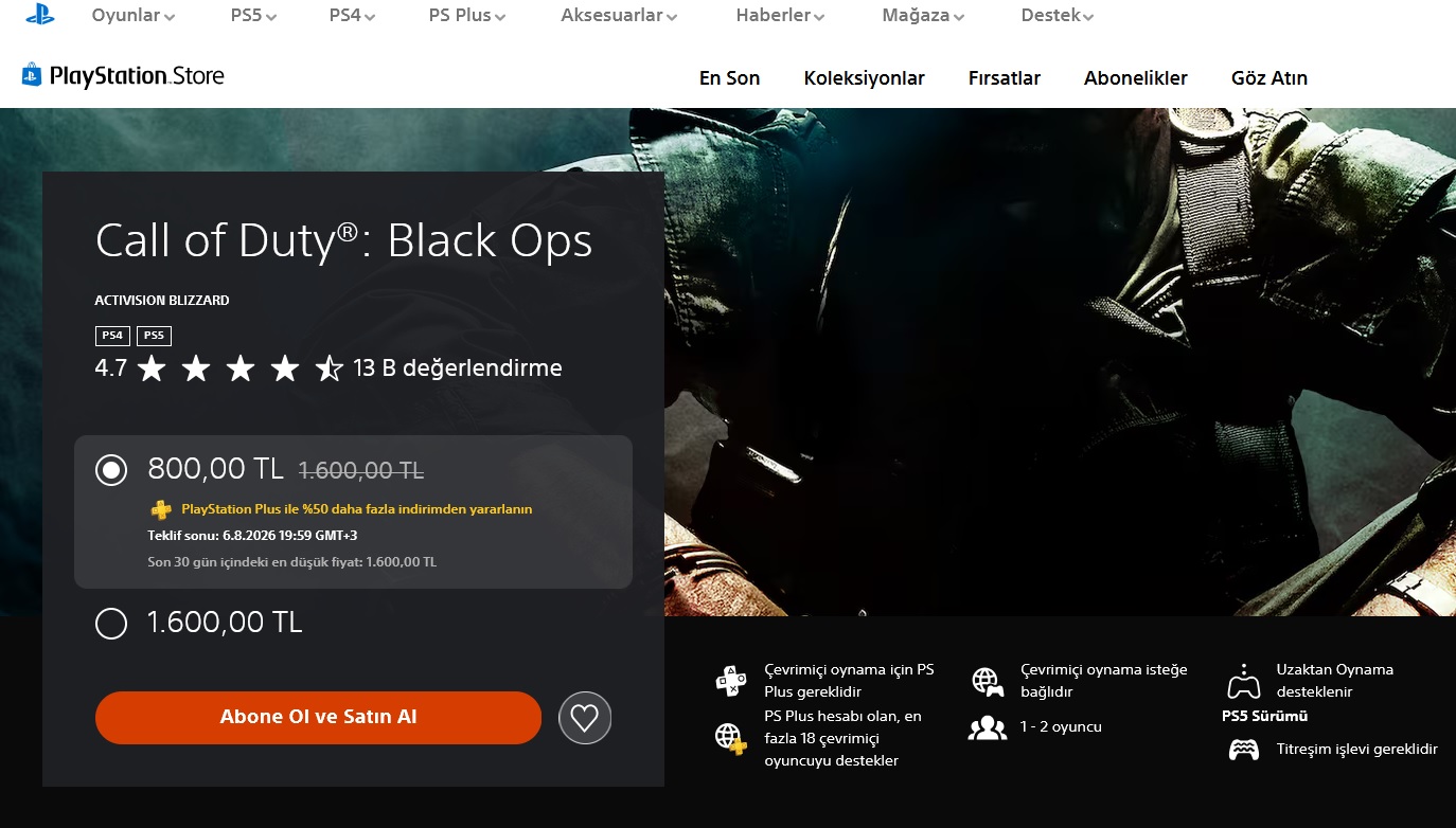 Call of Duty Black Ops 1 ve 2, PS4 ve PS5 İçin Çıktı! Peki Cross-Platform Var mı?